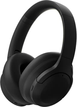 Draadloze Bluetooth stereo hoofdtelefoon met ruisonderdrukking, open ontwerp, hoogwaardige geluidskwaliteit, krachtige bas, microfoon, mobiele telefoon en computergebruik. Zwart. — thumbnail 1