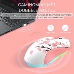CLVP® Gaming Mouse Wireless - Gamingmuis Draadloos - Computermuis - Ergonomisch — thumbnail 4