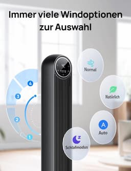Stille Torenventilator - Met Afstandsbediening - Waaier met Timer - Zomer — thumbnail 3