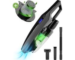 Kruimelzuiger Snoerloos PRO 11.000 Pa – Handstofzuiger met HEPA Filter – 2-in-1 Auto Stofzuiger & Airduster – Draadloos, Oplaadbaar, 7 Opzetstukken – Krachtige Kruimeldief Zwart