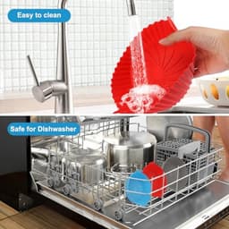 Set van 3 Silicone Bakvormen - Herbruikbare Accessoires voor Heteluchtfriteuse - 16,5 cm Vorm + Penselen — thumbnail 8