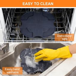 Hittebestendige siliconenmat voor Air Fryer, compatibel met Ninja Crispi 4-in-1, anti-slip onderlegger 26,5 x 26,5 cm, BPA-vrije accessoires voor airfryer, keukenbescherming, vaatwasmachinebestendig — thumbnail 3