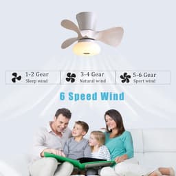 Moderne Plafondventilator met Verlichting LED Dimbaar en Afstandsbediening voor Kinderkamer — thumbnail 4