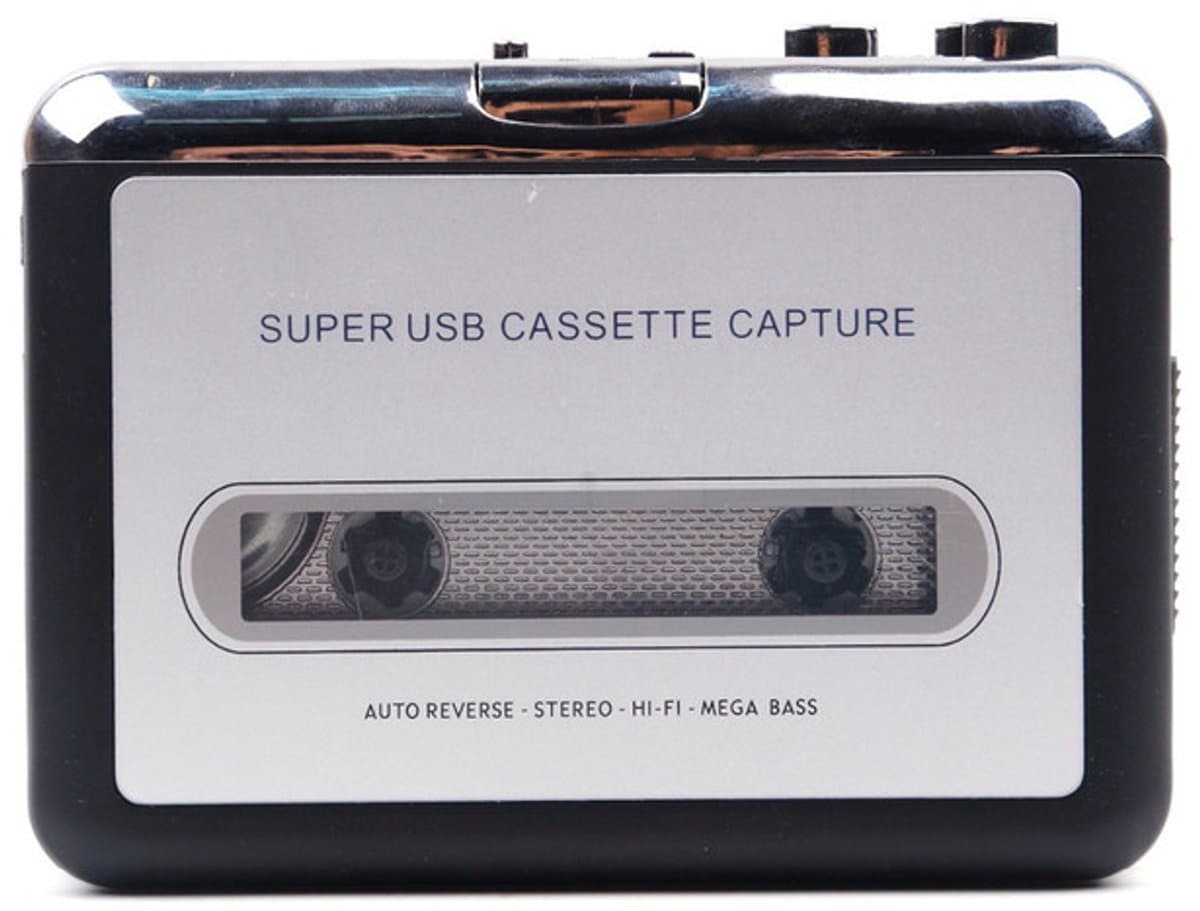 Cassettespeler - walkman - Cassettespeler - Zilverkleurige draagbare cassettespeler - 8*3*11,3 cm — afbeelding 1