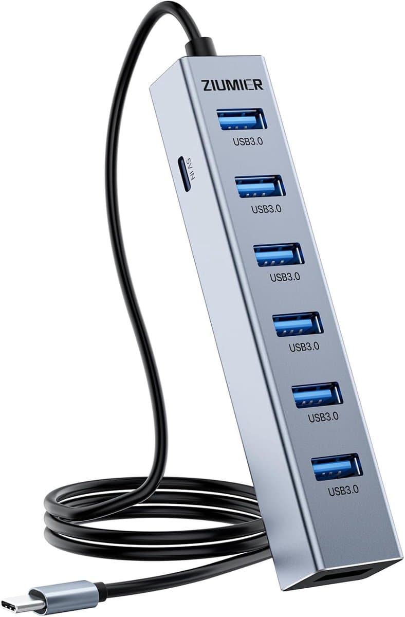 USB Hub met 7 Poorten voor Snelle Dataoverdracht — afbeelding 1