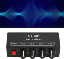 4-Kanaals Mini Audio Mixer met Onafhankelijke Volumeregeling en Versterking voor PC en Laptop — thumbnail 4