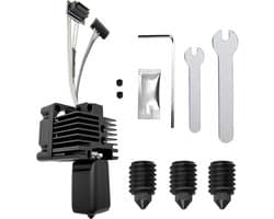 Complete Hotend Set voor 3D-printer - Inclusief 0.4, 0.6 en 0.8mm Gehard Stalen Nozzles