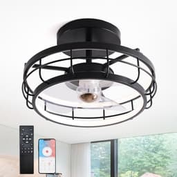 Stille Plafondventilator met Verlichting en Afstandsbediening - Dimbaar, 6 Snelheden, Ideaal voor Woonkamer en Slaapkamer — thumbnail 3
