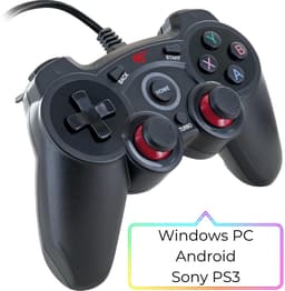 Schwaiger USB Gaming Controller Gamepad Pad 2x Vibration voor PC PS3 Android TV — thumbnail 5