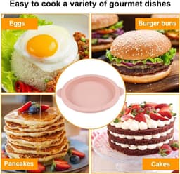 Luchtfriteuse Eivorm Siliconen Taartvormen - Airfryer Accessoires voor Gepocheerde Eieren - Muffinpannen voor Bakken - Broodjes Ei, Cupcakes, Pannenkoeken - Set van 6 stuks — thumbnail 6