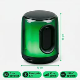 Cheqo® Bluetooth Speaker - Draadloze Speaker - Portable Speaker - Draagbare Speaker - Mini Bluetooth Speaker - Bluetooth Speaker met Licht - Bluetooth Speaker met Rgb - Bluetooth Speaker met Fm Radio - Bluetooth Speaker Aux — thumbnail 2