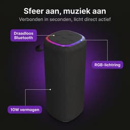 Cheqo® Bluetooth Speaker - Draadloze Speaker - Portable Speaker - Draagbare Speaker - Bluetooth Box - Bluetooth Luidspreker - Draadloze Luidspreker - Speaker met Licht - Speaker met Rgb - Speaker met Verlichting — thumbnail 5