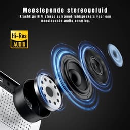 DYNA® Mini beamers - Projector - Mini beamer - Wit/Black -‎ 21cm x 10cm x 10cm — thumbnail 2