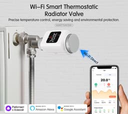 Rolu Thermostaatknop – Slimme Radiatorknop – Set Van 3 Stuks – Tuya Smart Home App – Wifi – Energiezuinig – Draadloos — thumbnail 3