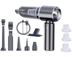 Ynkkvre -Handstaubsauger - Draadloze Stofzuiger - 3-Traps Zuigkracht 16.000 Pa + 4-In-1 Functie Blazen Opblazen Luchtonttrekking - 1 - Auto Huis Paars