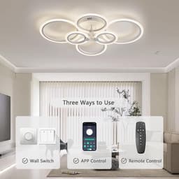 Dimbare LED Plafondlamp Rond met Afstandsbediening - 54W - Kleurtemperatuur Instelbaar (2700K-6500K) - Woonkamer, Slaapkamer, Keuken — thumbnail 1