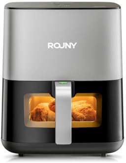 LabelOne Friteuse - Airfryer - Heteluchtfriteuse - 5 liter - temperatuur tot 200°C - touchscreen - kijkvenster - antiaanbaklaag — thumbnail 2