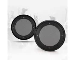 Speaker Covers 10 cm - 2 Stuks - Metaal Koudgewalst Staal - Decoratieve Cirkel Mesh - Zwart Cover - Auto - 4 Inch