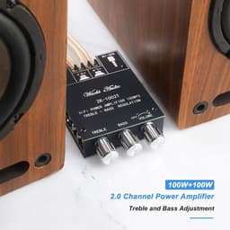 Draadloze Bluetooth Stereo Audio Versterker Bord met Bass en Treble Regeling — thumbnail 3