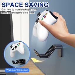 3 stuks Controller Wall Mount, Game Controller Holder, Self Adhesive Controller Holder Wall geschikt voor PS4/PS5/Xbox/Switch, Gaming Accessories for Gamepad and Headphones — thumbnail 3