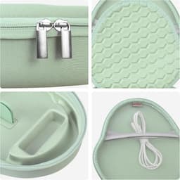 Koptelefoon Draagtas - Opbergcase Hoes - Reizen Bescherming - Slaapstand Functie - 22.5x6.9x23.9cm - Groen — thumbnail 2