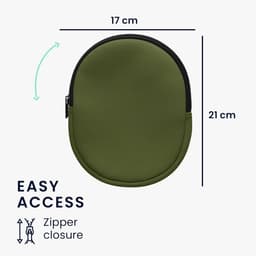 Beschermhoes Headset - Neopreen Tas - Veilig Opbergen - Flexibel Materiaal - 20 x 16 cm - Olijfgroen — thumbnail 5