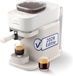 Philips BAR305/00 Baristina - Semi-Automatische Espressomachine - Pistonmachine - Koffiemachine met Bonen - Wit — thumbnail 2