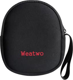 Hoofdtelefoon Tas - Beschermhoes Oortjes - Veilig Vervoer - Waterdicht Neopreen - 21 x 18 cm - Zwart — thumbnail 1