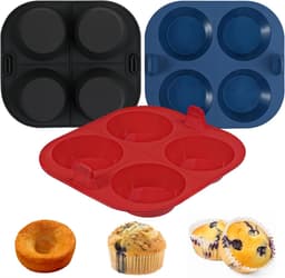 Siliconen Muffinvorm 3 stuks voor Airfryer - Bakvorm voor Heteluchtfriteuse - Muffinvormpjes voor Muffins, Cupcakes, Cakes - Pudding Cupcake Vormpjes — thumbnail 1