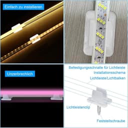 Waterdichte LED-lichtstripclips - Montagebeugelclips - 50 stuks - Geschikt voor 5-6 mm siliconen LEDstriphouder - Inclusief schroeven - Transparant - Installatieaccessoires - Bevestigingsclips — thumbnail 5