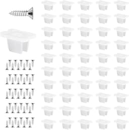 Waterdichte LED-lichtstripclips - Montagebeugelclips - 50 stuks - Geschikt voor 5-6 mm siliconen LEDstriphouder - Inclusief schroeven - Transparant - Installatieaccessoires - Bevestigingsclips — thumbnail 1