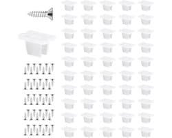 Waterdichte LED-lichtstripclips - Montagebeugelclips - 50 stuks - Geschikt voor 5-6 mm siliconen LEDstriphouder - Inclusief schroeven - Transparant - Installatieaccessoires - Bevestigingsclips