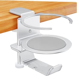 Flexibele Onder-Bureau Bekerhouder en Headset Ophangbeugel — thumbnail 1