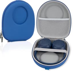 Draagtas voor Hoofdtelefoon - Compatibel met JBL T600BTNC - Live 400BT - Tune 500BT - T450BT - E45BT - Beschermende Hard Reisbag - Opbergruimte voor Kabel en Oplader (Blauw) — thumbnail 1