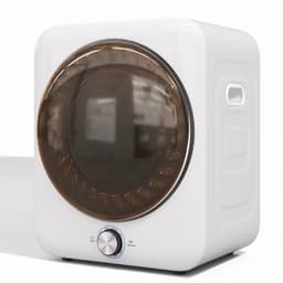 OKWISH Wasdroger – Compact En Stil Drogen – Wandmontage Of Vloerplaatsing – 8 Programma’s – 3 Kg – ABS En Staal – Wit — thumbnail 5