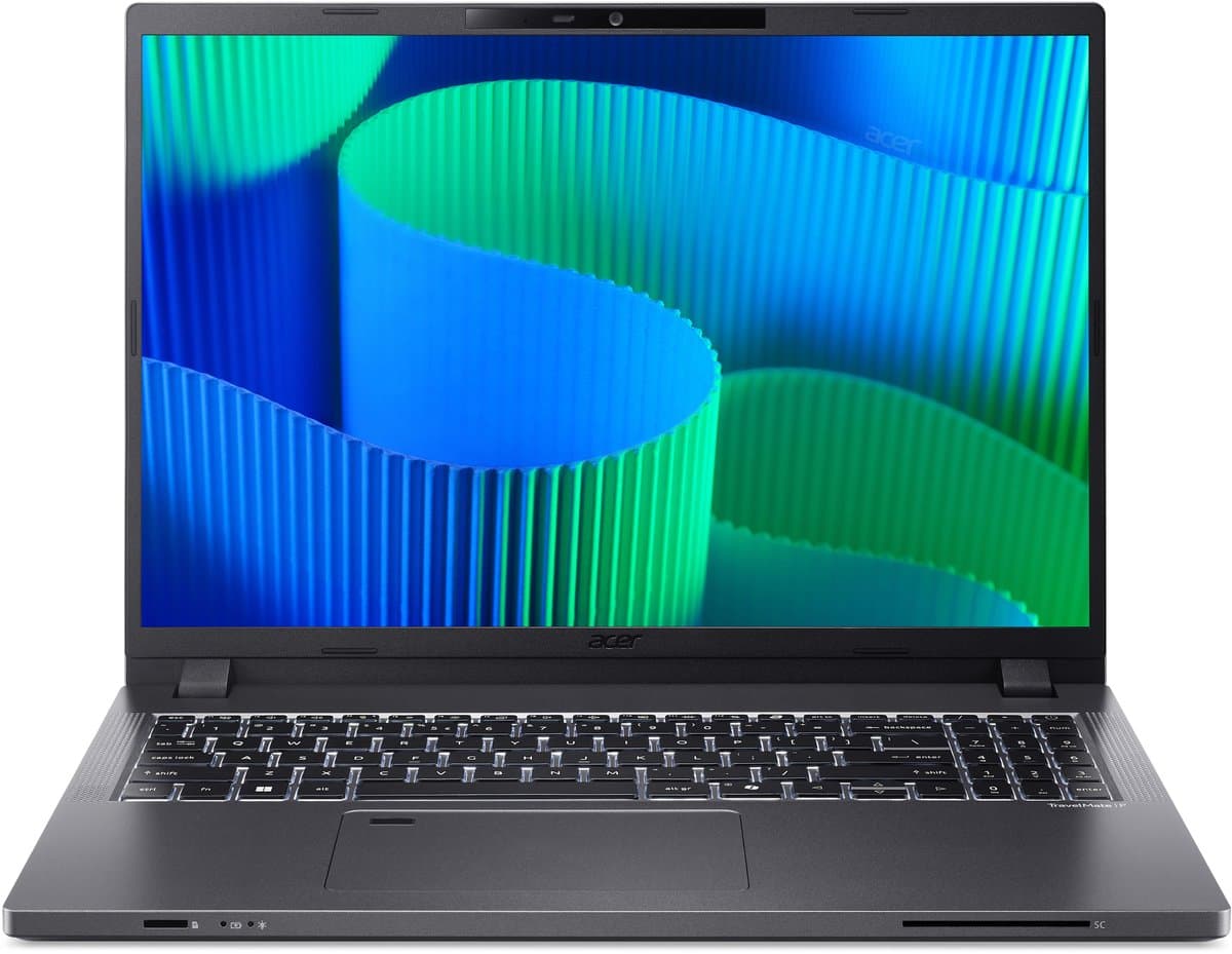 Acer TravelMate P2 TMP216-51-G2-TCO Intel Core 5 120U Laptop 40,6 cm (16") WUXGA 16 GB DDR5-SDRAM 512 GB SSD Wi-Fi 6E (802.11ax) Windows 11 Pro US International Grijs — afbeelding 1