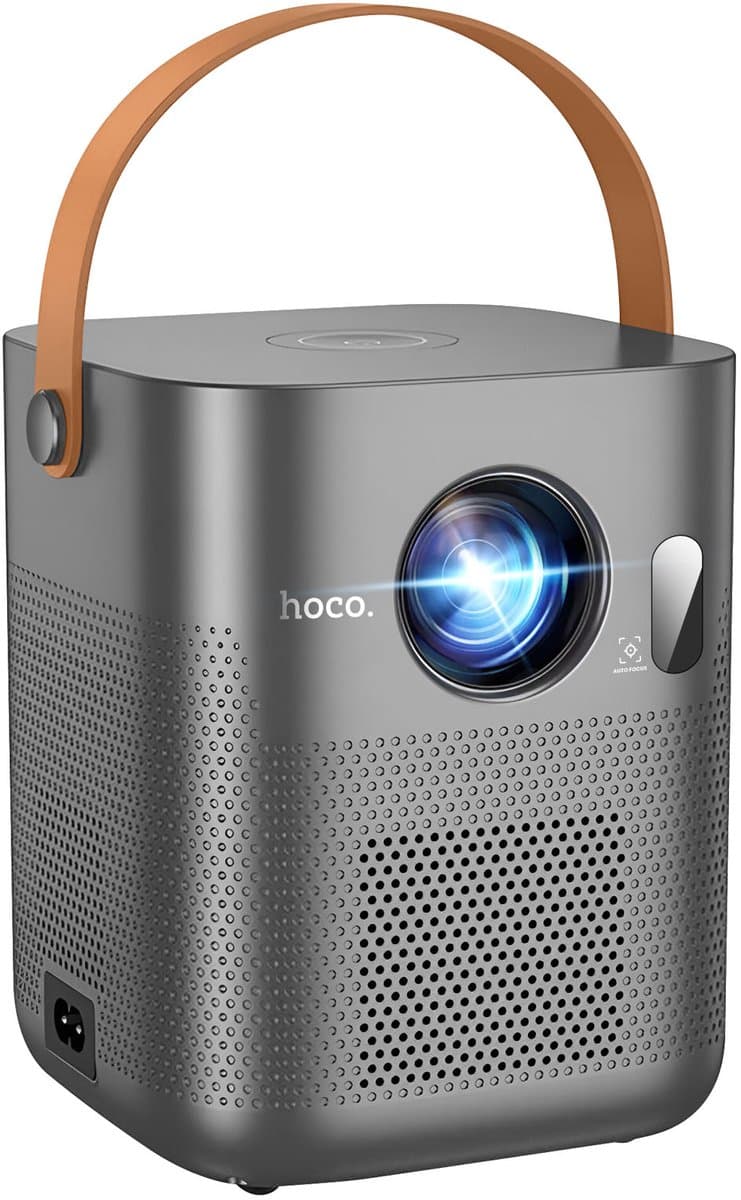 Hoco, Draagbare videoprojector Android HD 720p Bluetooth 5.1 183 inch projectie, Grijs — afbeelding 1