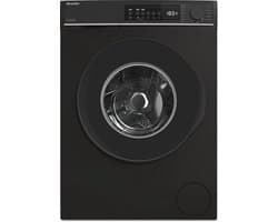 Sharp ESNFB714BBNA wasmachine 7kg-1400 toeren- mat zwart steamwash
