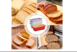 bakvormen, rechthoekig, 20 x 9,5 x 5,5 cm, perfect accessoire voor het bakken, geschikt voor airfryer, brood, cake en toastbrood — thumbnail 3