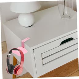 Koptelefoon Hanger - Headset Houder - Bureau Organisatie - Zelfklevend of Schroefbevestiging - 8 x 6 x 2 cm - Roze — thumbnail 4