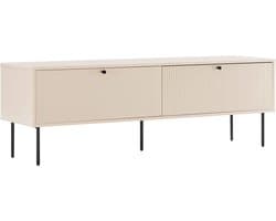 TV Kast - Mediameubel Opbergkast - Woonkamer Inrichting - Stalen Frame MDF Deuren - 150 x 40 x 50 cm
