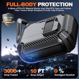 Telestore - AirPods 4 Carbon hard case cover - Carbon hybride grijs / zilver hoesje Beschermhoes - AirPods 4 Cover - hoesje geschikt voor Apple Airpods 4 - grijs - Carbon hard cover - met MagSafe functie — thumbnail 3
