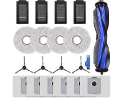 Accessoires gescht voor Ecovacs Deebot T50 Pro Omni/T50 Omni-stofzuiger, 1 hoofdborstel, 4 reinigingsdoeken, 4 zijborstels, 4 HEPA-filters, 6 stofzakken, 1 reinigingsgereedschap