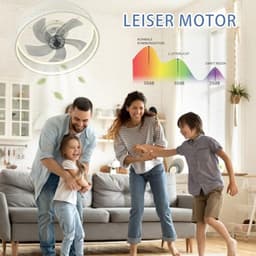 Moderne Plafondventilator met Dimbare LED Verlichting en Afstandsbediening voor Woonkamer en Slaapkamer — thumbnail 4