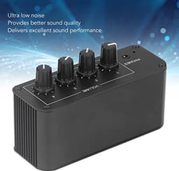 Mini Stereo Mixer met 4 Kanalen en Hoofdtelefoonuitgang - Geluidsversterker voor Microfoon en Gitaar — thumbnail 4