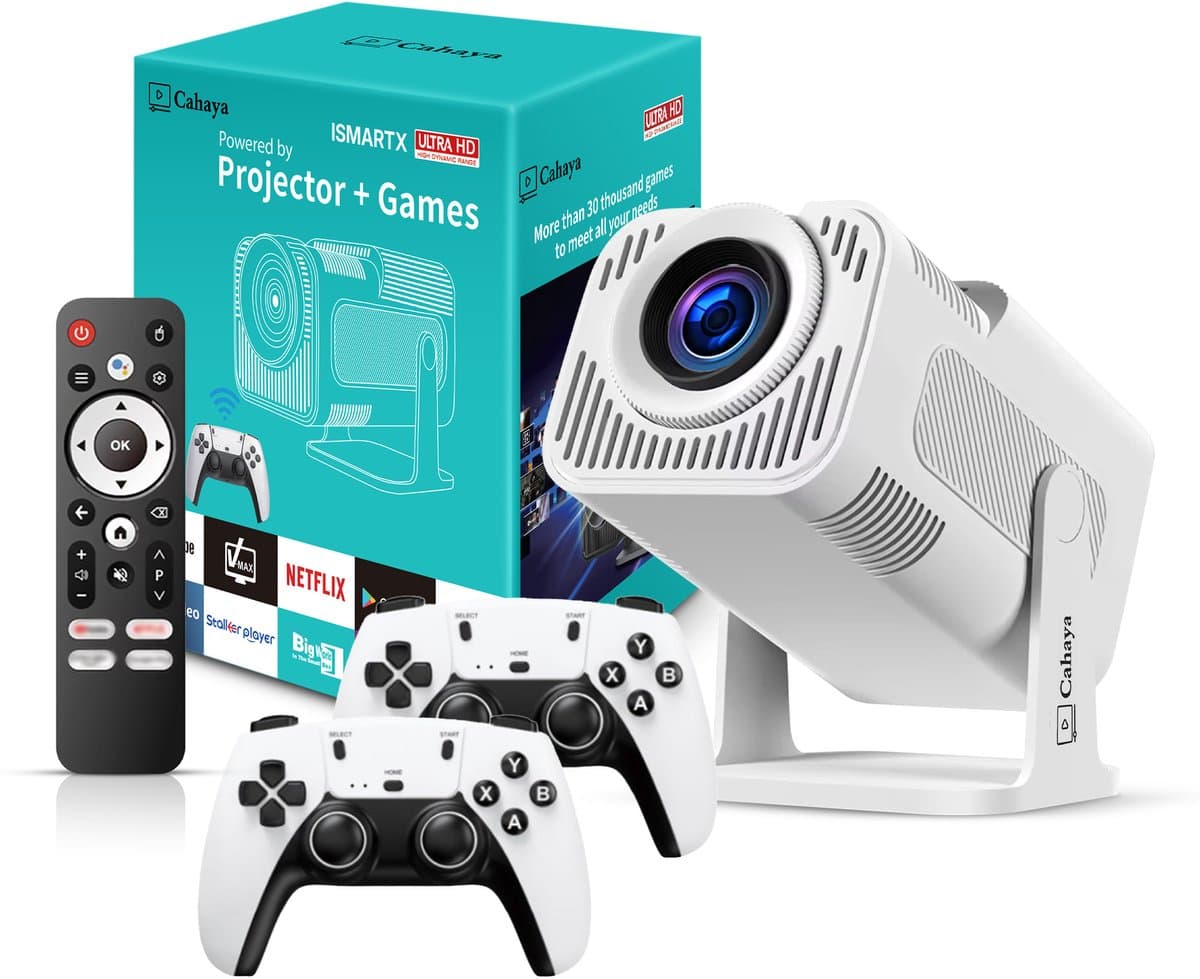 Cahaya VorteX - Gaming mini beamer - meer dan 30 000 games - Android systeem - Mini projector - Game beamer - Videogame's — afbeelding 1
