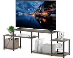 Standaard Tv-meubel tot 55 inch met Houten Ontwerp in Frans Eiken/Zwart