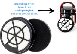 Kleanburg® - Geschikt voor Bosch Serie 2 (zonder zak) 3 delige Filter Set - Vervanger voor 17001740 en 12025213 — thumbnail 5