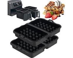 Siliconen Luchtfriteuse Voeringen - 2 Stuks Herbruikbare Wafel Inserts voor Heteluchtfriteuse