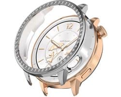 Strap-it Diamond PC Beschermhoes Zilver – Geschikt voor OnePlus Watch 3 - 43mm